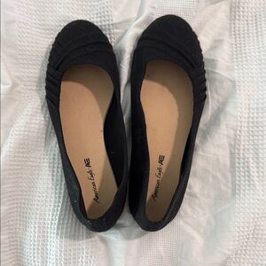 American Eagle Outfitters Black Suede Ballet Flats